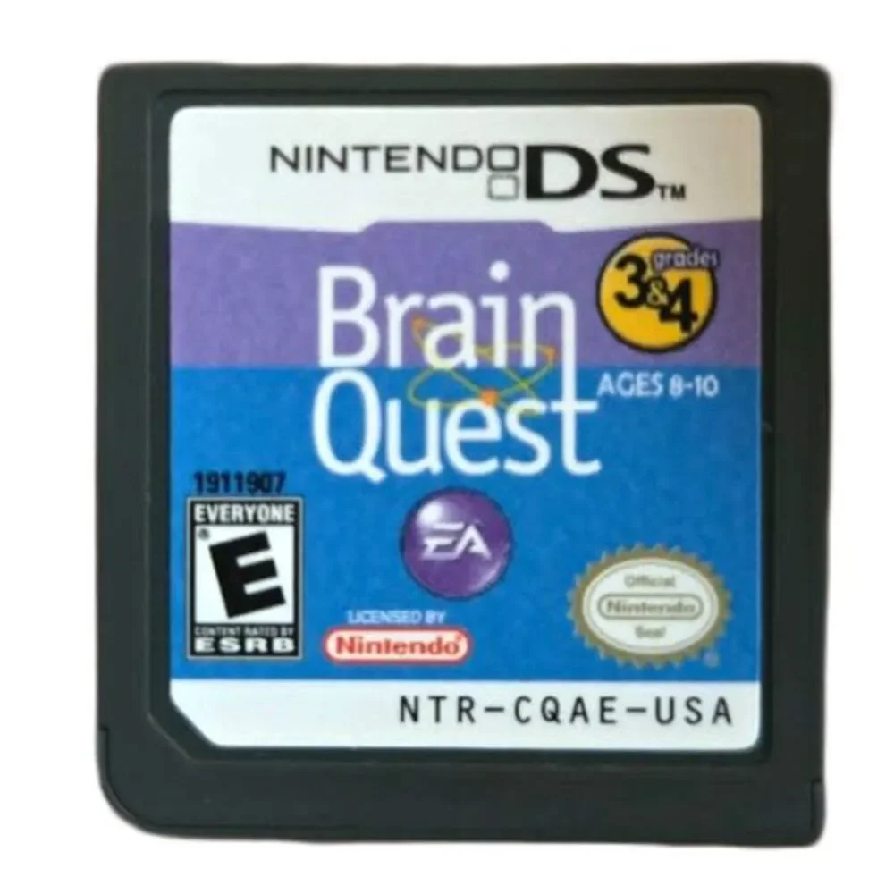 Brain Quest Grades 3 & 4 Nintendo DS 3DS Game (CIB w/ Manual) Tested